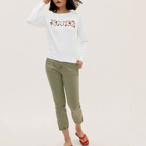 Sudadera de cuello redondo liso para mujer Sudadera con logotipo personalizado para mujer Color sólido de alta calidad para mujer - Product Image 1