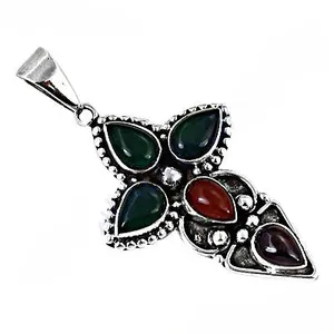 Pendentif en argent 925 avec pierre précieuse en forme de croix pour femmes, à porter tous les jours, bijoux en or rose et platine, pendentifs plaqués rhodium, cadeau - Product Image 1