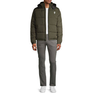 Veste à capuche longue bouffante de qualité supérieure pour l'hiver toile et tissu à bulles col montant veste en duvet économique - Product Image 5