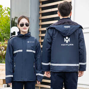 Veste réfléchissante extérieure pour hommes coupe-vent imperméable vêtements de travail de sécurité pour la construction nocturne - Product Image 6