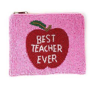 Pochette à monnaie en perles de rocaille pastèque avec miroir et design en fil Porte-monnaie élégant en perles de rocaille avec haut à fermeture éclair - Product Image 6