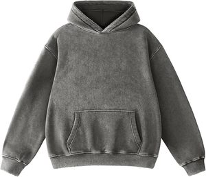 Womens Acid Washed Hoodie <b>Oversized</b> <b>Vintage</b> Streetwear Loose Fit Casual Pullover Hoodie Heavyweight Cotton <b>Sweatshirt</b> - Product Image 3