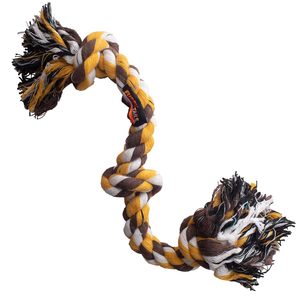 Venta al por mayor Fabricante Mascotas Jugando Cuerda de algodón de 3 nudos Juguete para perros Longitud Cuerda de algodón Juguetes Interactivos Cuerda para perros Juguetes