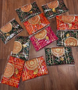 Sobre en efectivo multicolor con decoración de perlas para Festival Haldi Mehendi regalo niñas mujeres joyería bolsa bolsas de regalo de boda - Product Image 1