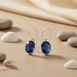 Boucles d'oreilles pendantes en argent 925 pour femmes, plaquées or, forme goutte d'eau, avec perle principale et diamant, pour mariage et soirée - Product Image 1