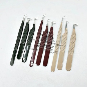 Juego de Pinzas Profesionales para Extensión de Pestañas, Antideslizantes, Agarre Perfecto, Puntas Suaves, Acero Inoxidable, Antimagnéticas - Product Image 2