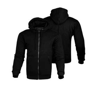 Sweat à capuche de sport coupe-vent en coton % fabriqué sur mesure pour moto avec poches kangourou unisexe, homologation CE, protection - Product Image 1