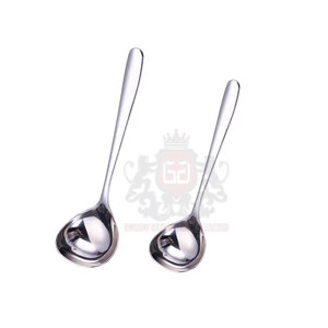 Cucharas para Sopa y Salsas de Acero Inoxidable al por Mayor, Pulido Espejo, Aptas para Lavavajillas, Mango Largo, Duraderas para Hogar, Hotel, Restaurante - Product Image 1