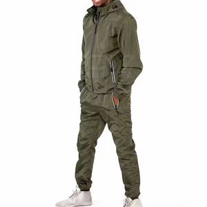 Traje cortavientos impermeable para correr de nailon, traje cortavientos en blanco con tarifa al por mayor - Product Image 2