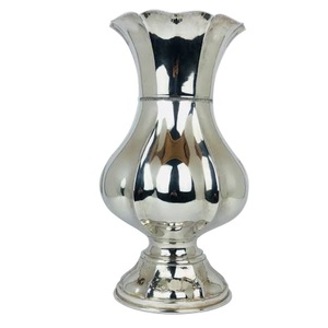 Décoration de fête de fiançailles grand Vase à fleurs Design fait à la main Vase à fleurs finition Antique Vase en métal décoratif ensemble de 3 - Product Image 2