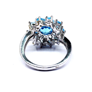 Anillos de piedras preciosas de Topacio azul Natural para mujer, joyería personalizada de Plata de Ley 925, moda hecha a mano - Product Image 4