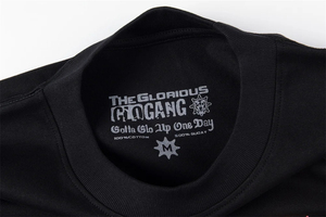 Camiseta de Manga Corta de Algodón Puro con Estampado de Cara Sonriente Dorada de Verano - Product Image 4