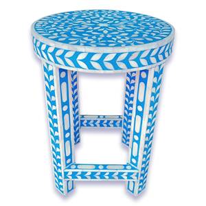 Nouvelle Arrivée : Meuble d'appoint de luxe pour la décoration intérieure, avec plateau en os incrusté, en bois, design os incrusté, table gigogne - Product Image 1