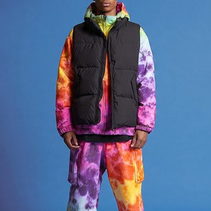 Chaleco Acolchado Negro Brillante para Hombre, Ropa de Calle de Invierno, Chaleco Sin Mangas Extra Grande, Chaleco Acolchado de Moda Masculina, Chaleco Acolchado de Burbujas - Product Image 3