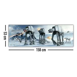 Modern Style Star Wars Langbahn <b>Poster</b> AT-AT Fight Wall Art Made of Paper - Product Image 4