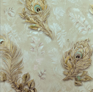 <span class=keywords><strong>Papier</strong></span> <span class=keywords><strong>peint</strong></span> <span class=keywords><strong>de</strong></span> style luxueux avec des plumes <span class=keywords><strong>de</strong></span> <span class=keywords><strong>paon</strong></span>, <span class=keywords><strong>papier</strong></span> <span class=keywords><strong>peint</strong></span> <span class=keywords><strong>de</strong></span> fond <span class=keywords><strong>de</strong></span> chambre à coucher avec un effet d'atmosphère rétro - Product Image 3