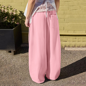 Vêtements de sport pour femmes personnalisés, pantalons de survêtement amples de haute qualité avec bordures, pantalons de survêtement surdimensionnés pour femmes - Product Image 4