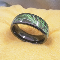 Anillo de Cerámica Colorido AOZORA con Acabado Brillante, Anillo de Boda Unisex, Resistente al Agua IP68, Chip NFC T5577 NTAG216 de 13.56MHz para Control de Acceso