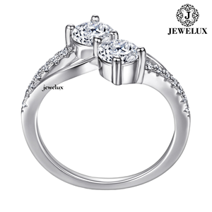 Anillo de Compromiso de Plata 925 con Diamante para Mujer, Corte Brillante Redondo, Engaste de Garras, Baño de Rodio, Estilo Clásico, de la India, al Mejor Precio - Product Image 3