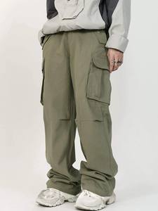 Offre Spéciale en gros hommes pantalons taille élastique jambe Cargo taille haute printemps décontracté bureau pantalon droit - Product Image 4