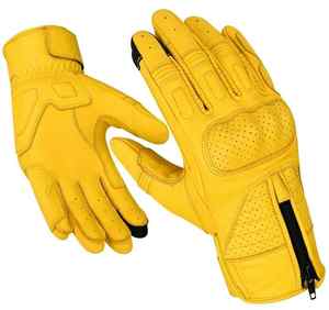 Gants en cuir respirants de haute qualité pour moto Auto Racing Compatibilité de l'écran tactile Caractéristiques de sécurité pour les sports de plein air - Product Image 1