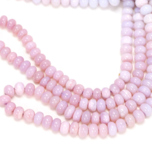 Hermosas Cuentas de Ópalo Rosa en Forma de Rondel Liso, 15 Pulgadas, Cuentas de Piedras Preciosas de Ópalo Rosa en Forma de Rondel Liso, Cuentas de Calidad, Joyería - Product Image 4
