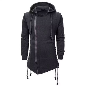 Vente en gros de sweat à capuche zippé pour hommes design professionnel coupe régulière tenue décontractée à la mode style de rue fermeture éclair solide 100% coton - Product Image 1