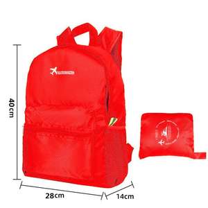 Mochila plegable ultraligera de moda para exteriores con cierre de cremallera, bolsa de deporte impermeable para senderismo, hecha de malla de poliéster - Product Image 4