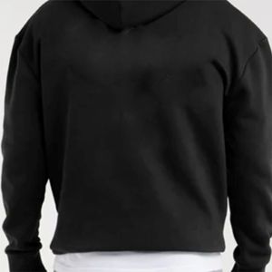 เสื้อมีฮู้ดแขนยาวและชายเสื้อมีฮู้ดสำหรับผู้ชายสีดำใส่สบายและสไตล์ลำลอง - Product Image 5