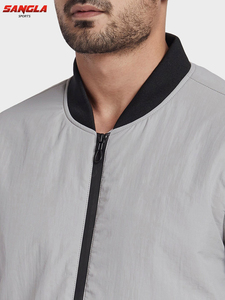 Chaqueta Bomber de algodón ajustada para hombre, gran oferta, ropa de abrigo OEM profesional, chaqueta de cuero impermeable de talla grande de punto - Product Image 2