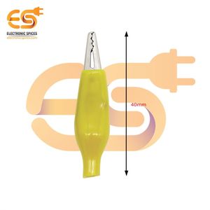 Pince crocodile jaune isolée de 40mm pour camp d'essai - Product Image 4