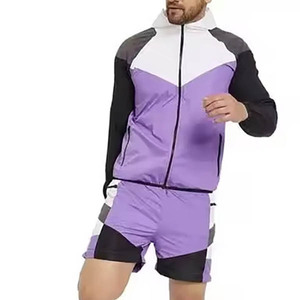 ชุดกางเกงขาสั้นกันลมสำหรับผู้ชาย-ผ้าเนื้อนุ่ม ระบายอากาศได้ดี ยืดหยุ่น น้ำหนักเบา ดีไซน์ทันสมัย เหมาะสำหรับสวมใส่สบายในชีวิตประจำวันและการเดินทาง คุณภาพสูง - Product Image 1