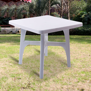 Outdoor Garden <strong>Patio</strong> Cafe Restaurant White Stackable <strong>Round</strong> Plastic Dining <strong>Table</strong> for Events Party - Product Image 2
