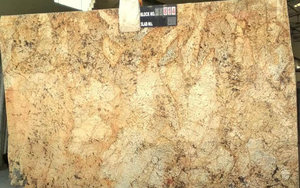 Superficie pulida de losa de granito de oro de Alaska de diseño moderno - Product Image 3