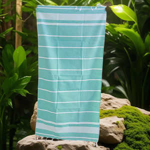 Haute qualité meilleur prix coton turc Peshtemal Fouta essuie-mains cuisine Sport serviette mode réutilisable Portable - Product Image 1