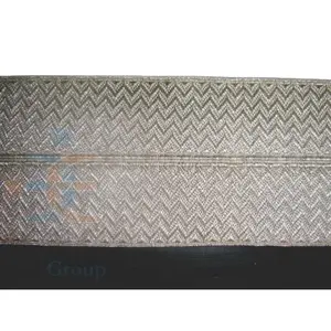 Zigzag kim loại chủ đề Braid trong bạc pháp chất lượng từ 6mm đến 50mm rộng hơn tùy chỉnh thiết kế kim loại bạc Mylar Băng tresse