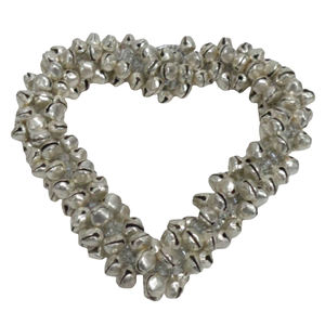 Artisanat fer/perles noël suspendus coeur nickelé pour la maison vacances décoration de noël ornement personnalisé en vrac - Product Image 3