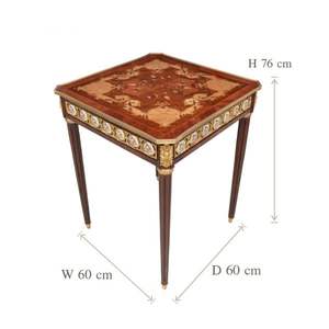 Juego de Mesa Clásico de Madera de Lujo con Detalles Incrustados - Product Image 6