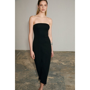 Robe longue sans bretelles en tissu doux et extensible pour femmes GRIMELANGE RUMI - Product Image 2