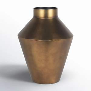 Vase à fleurs géométrique en aluminium moderne fini or Vase de décoration de plantes d'intérieur et d'extérieur pour la décoration du salon et du jardin - Product Image 6