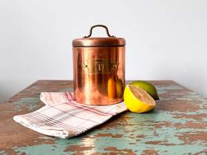 <b>Decor</b> Focus Copper Canister Set <b>With</b> Fancy Texture And Solid Grip <b>Lid</b> Great For Homes Cafes And Boutique Kitchens - Product Image 5