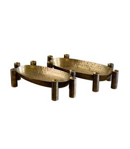 Large Silver Metal <b>Bowl</b> Decorative <b>Salad</b> <b>Bowl</b> Metal <b>Salad</b> <b>Bowl</b> <b>Server</b> Set Eco-Friendly American Style Polished Dinnerware - Product Image 4