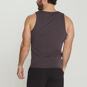 Wholesale Custom White Seamless Fitness Tank <b>Tops</b> Men's Cotton Gym Vest Breathable Cotton Undershirt <b>String</b> Casual Knitted - Product Image 2