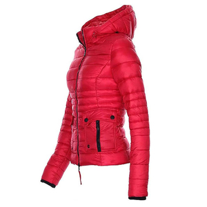 Veste longue matelassée pour femme, vente chaude, manteau tendance pour temps froid, nouveau design tendance, veste matelassée à capuche réglable - Product Image 4