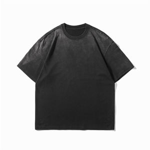 T-shirts pour hommes en coton 100% doux et confortables, séchage rapide, respirant, anti-boulochage, coupe ample, décontracté, mode streetwear, lavage à l'acide - Product Image 5