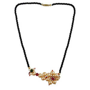 Kriaa maharashtrian กำไลข้อมือไข่มุก nath mangalutra แบบ1503012 - Product Image 1