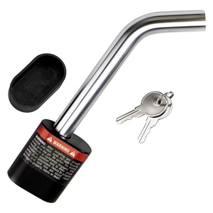 Vypart J-Shape Trailer Hitch Receiver Lock with 5/8 Dia Pin for Class III/IV 2 2-1/2 Truck Trailers - Product Image 1