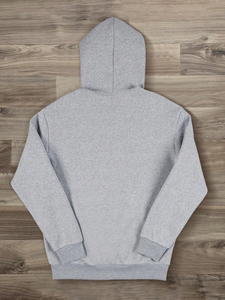 Sweat à capuche pull-over épais 370 g/m² en coton 100 % pour homme, coupe boxy courte, délavé à l'acide, effet usé, style streetwear, automne, molleton - Product Image 2