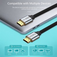 Câble HDMI 8K 2.1 ultra haute vitesse 48 Gbps 10K 8K60 4K120 HDR ARC Ethernet VRR ALLM Câble HDMI tressé en aluminium pour téléviseur 8K Moniteur