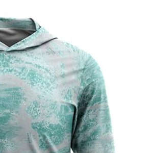 UPF 50 + Protección solar Manga larga Rendimiento Ropa deportiva Ropa de pesca Con capucha 100% Poliéster Spandex Diseño de impresión por sublimación - Product Image 4